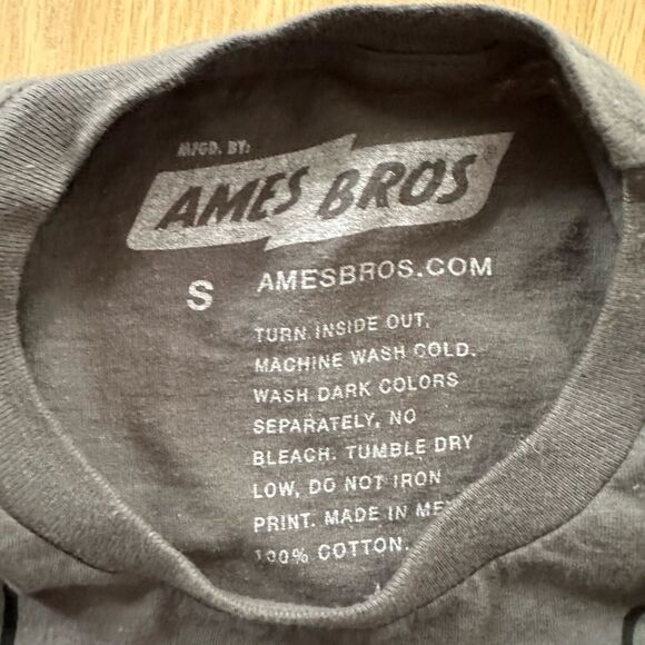 Ames Bros Think Fast Hippie Grey T-Shirt size Small - Picture 3 of 5